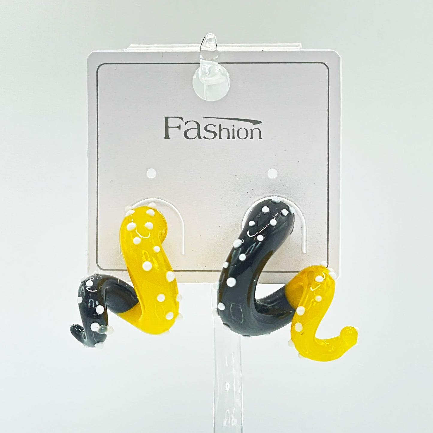 Tentacle Pin earring - Yellow / Black