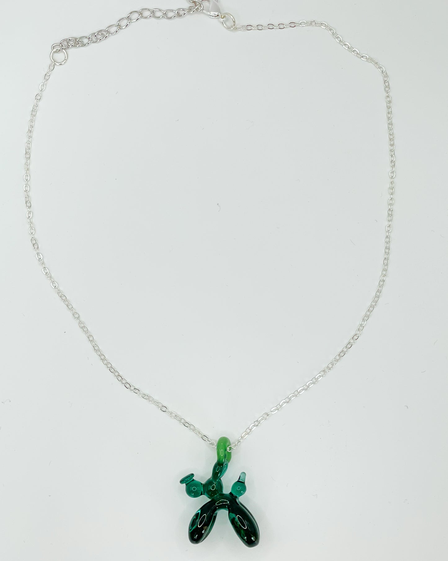 Balloon Dog Pendant - Transparent dark Green