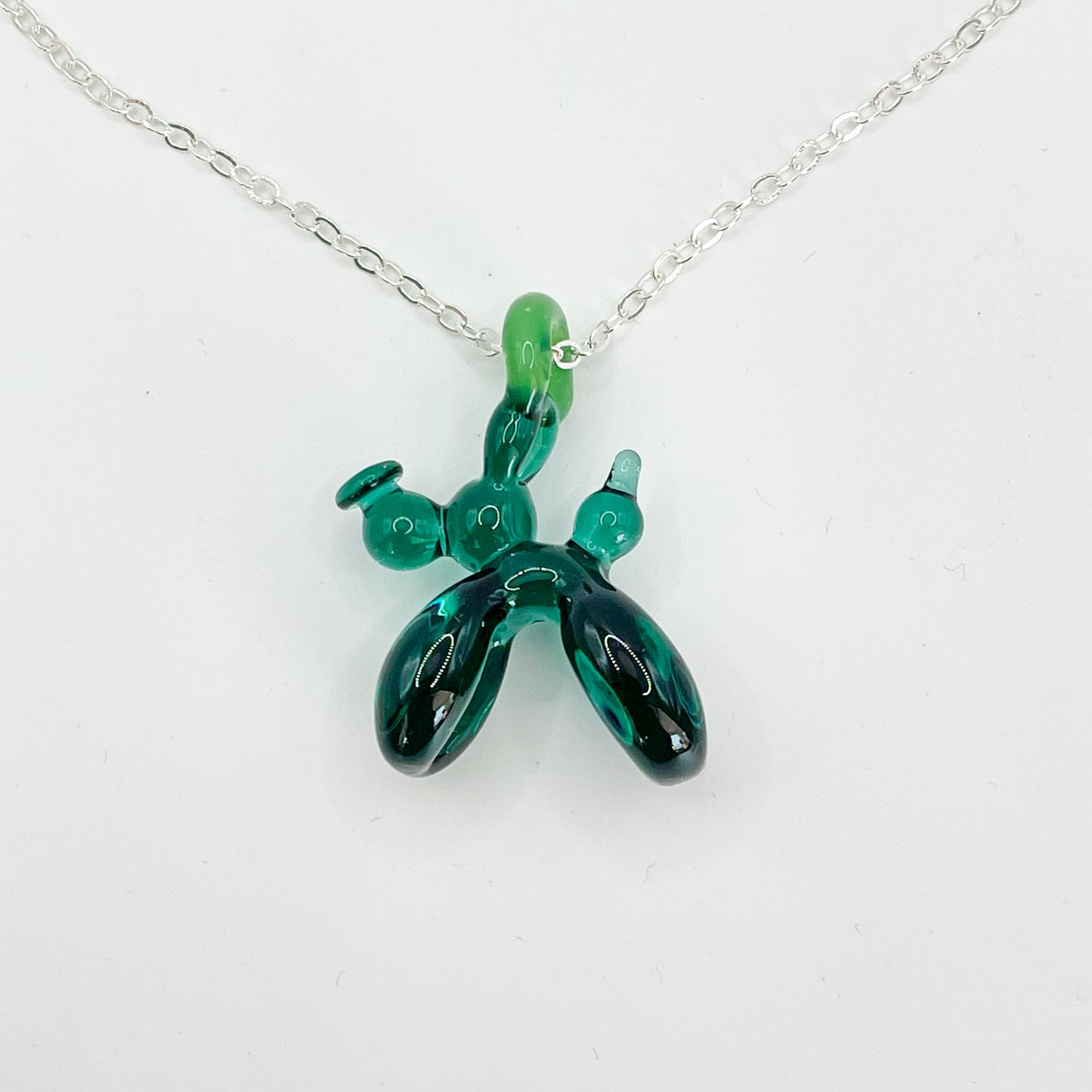 Balloon Dog Pendant - Transparent dark Green