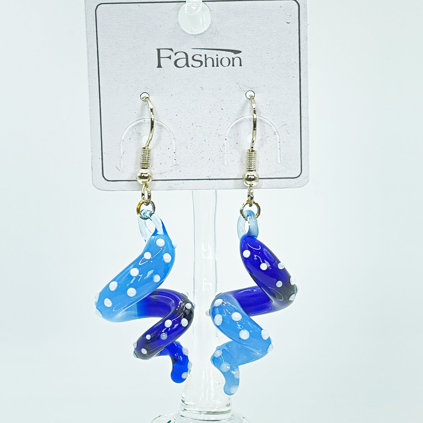 Tentacle Dangling earring - Blue / light Blue