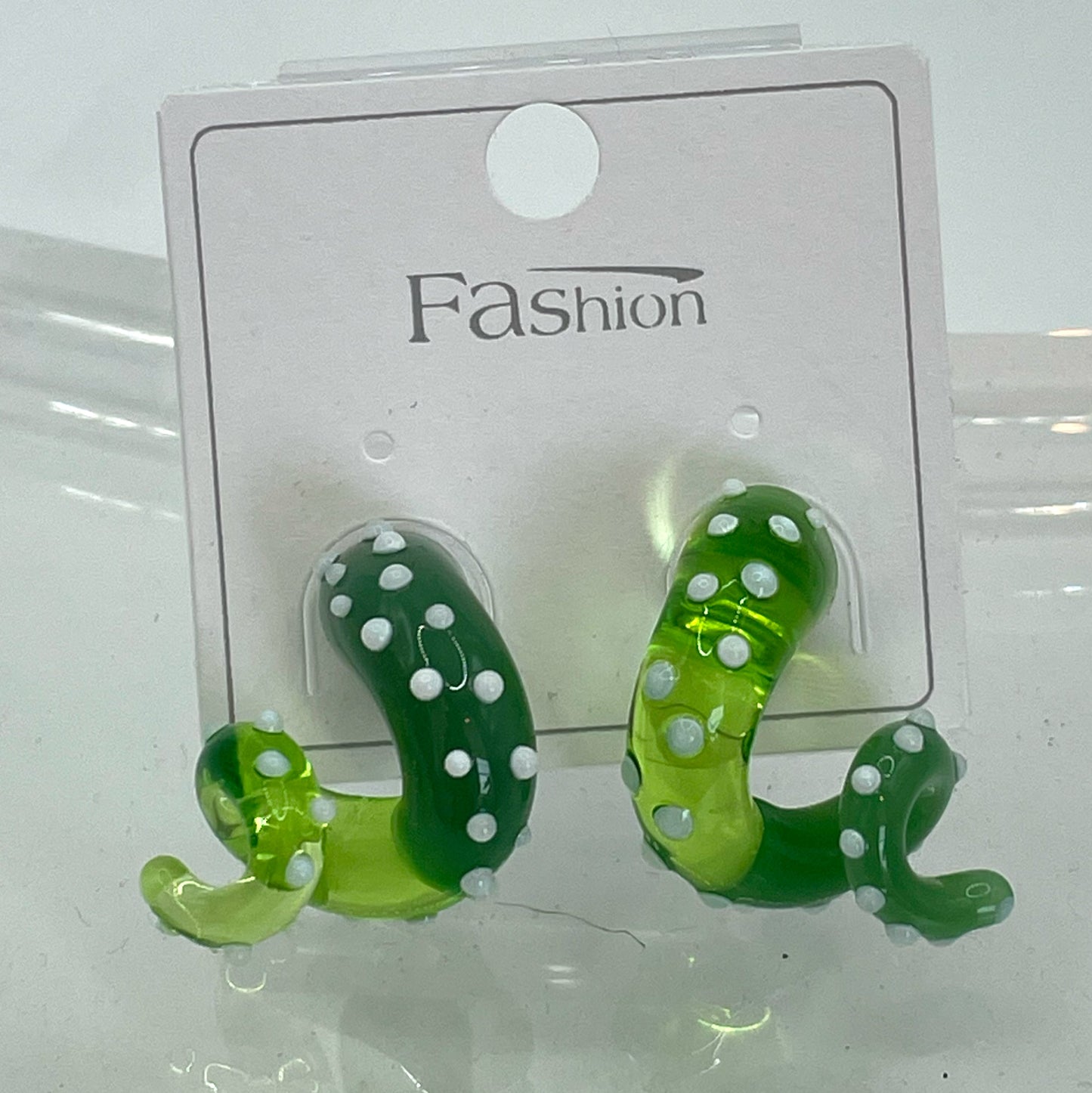 Tentacle Pin earring - Jade / Light Green