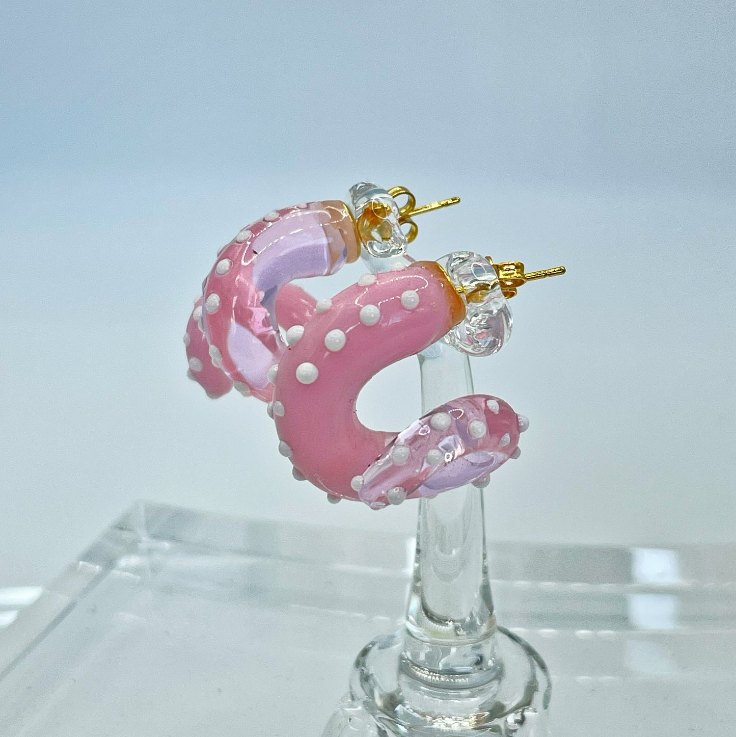 Tentacle Pin earring - Pink
