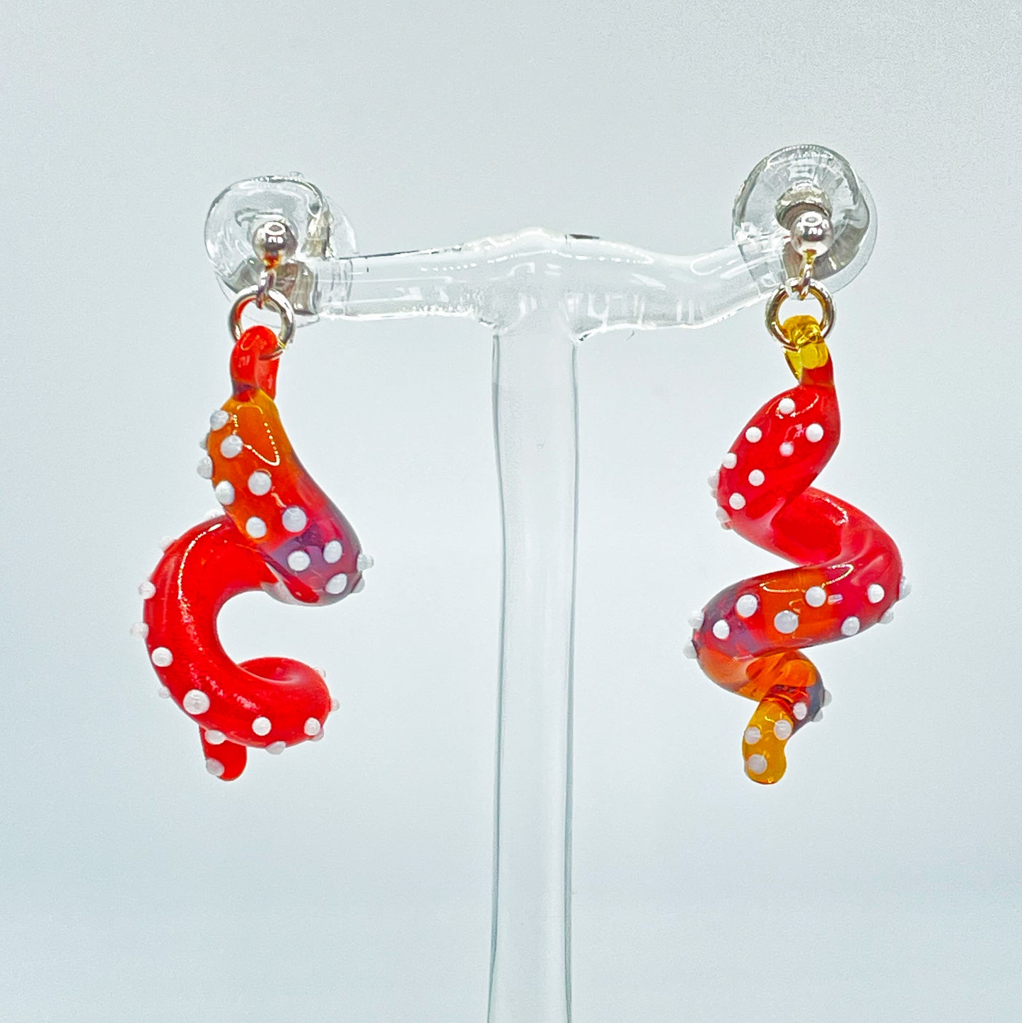 Tentacle Dangling earring - Red
