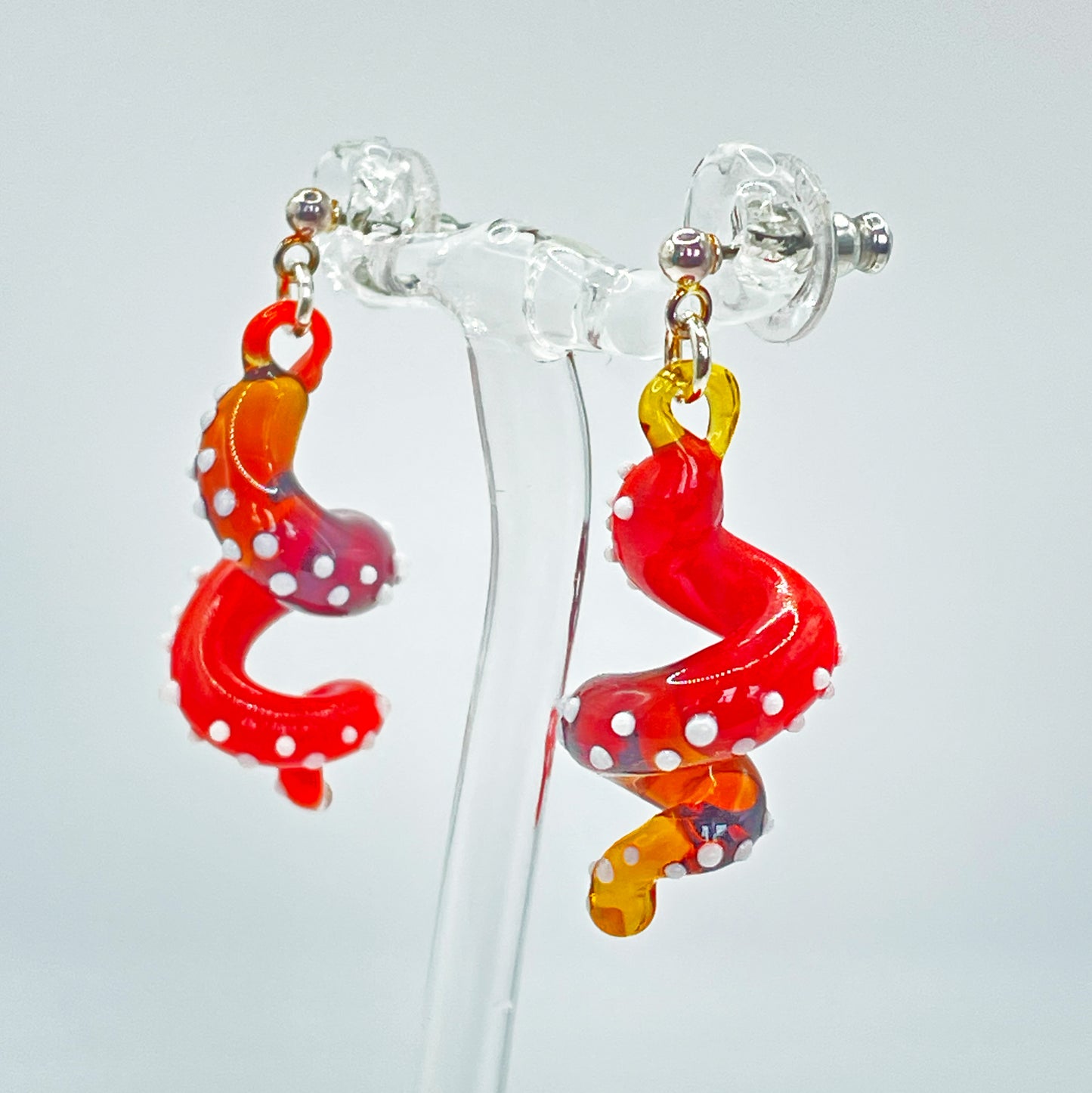 Tentacle Dangling earring - Red