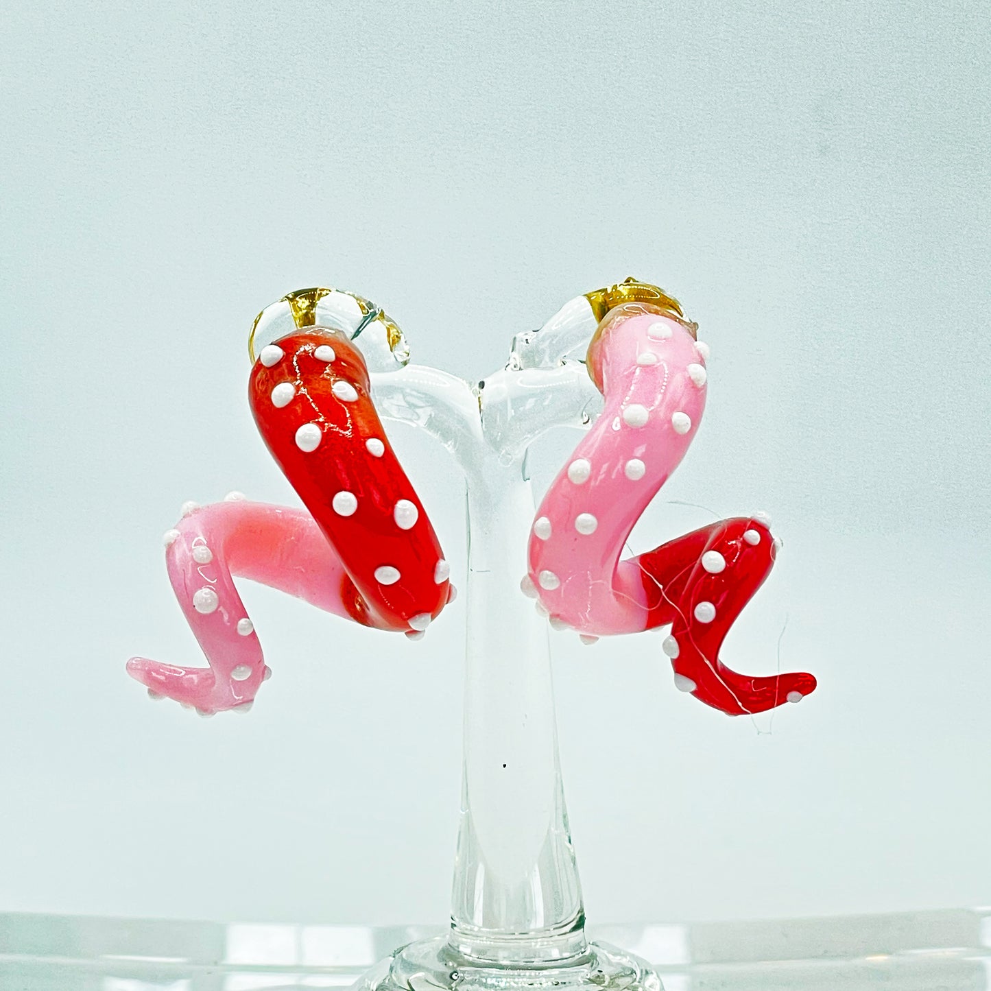 Tentacle Pin earring - Red/Pink